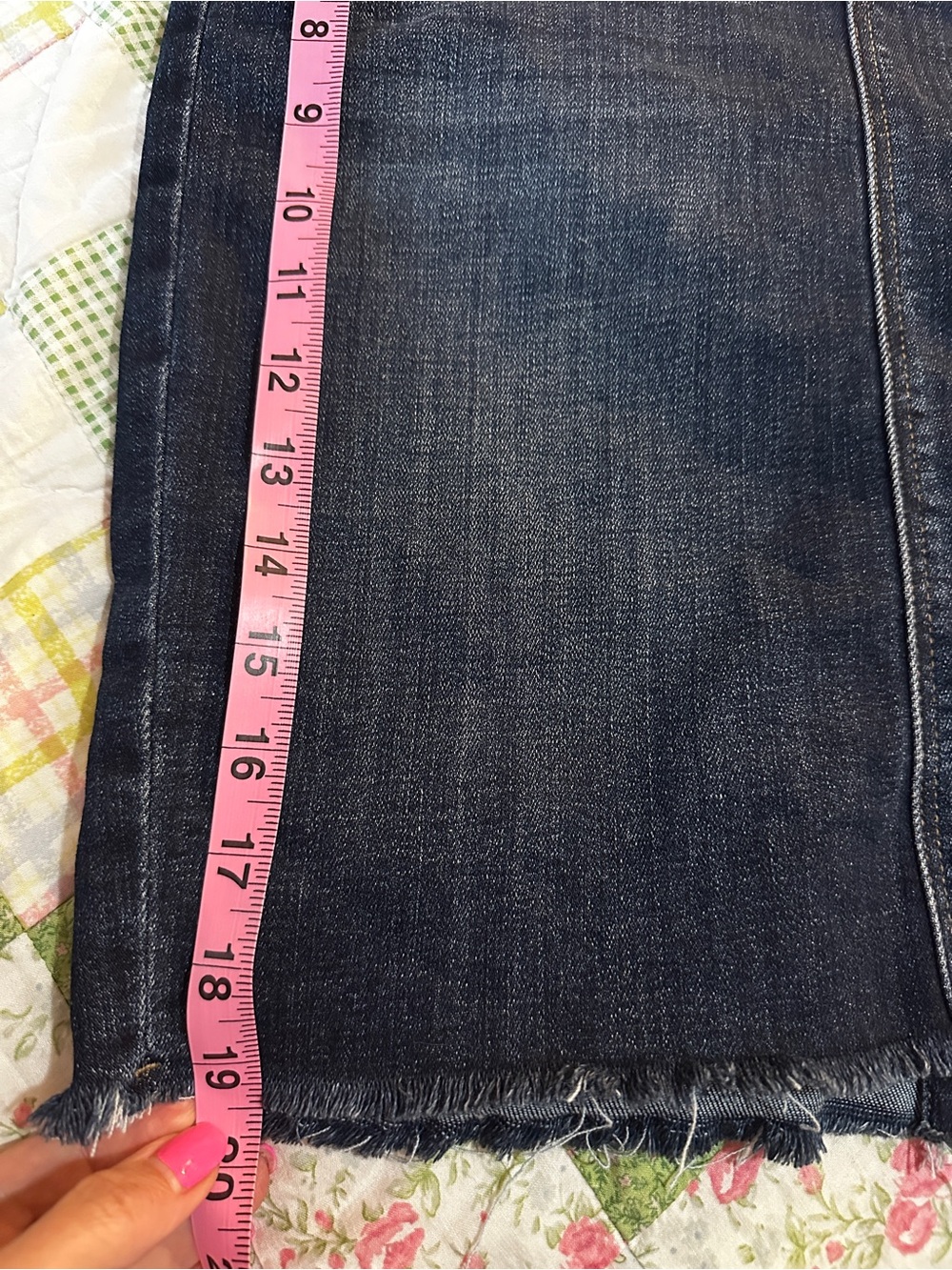 Liverpool Frayed Hem Dark Blue Women's Jean skirt